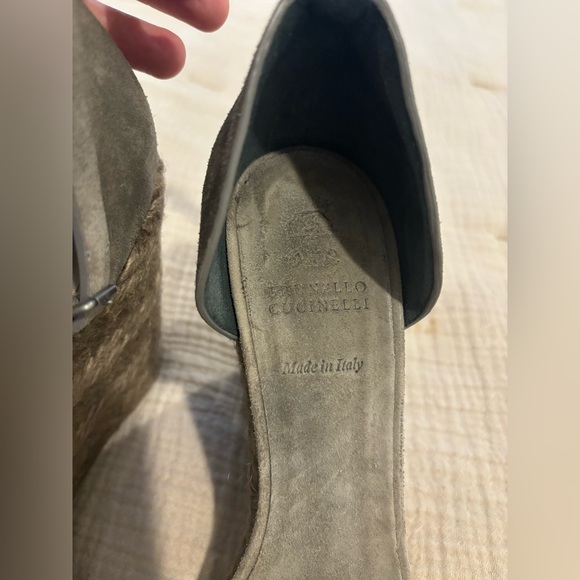 Brunello Cucinelli grey wedge heel EU size 38.5 - Picture 5 of 10